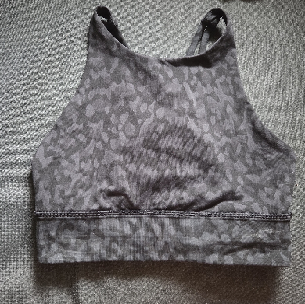 lululemon athletica Charcoal Animal Print Sports Bra